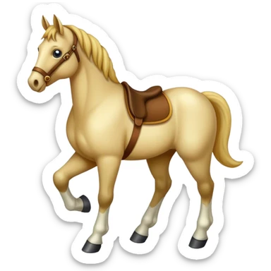 Cheval avec des pied sticker