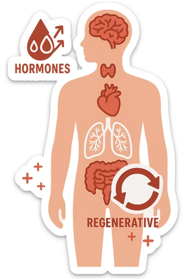 The combination of the body's internal hormonal and regenerative capabilities sticker