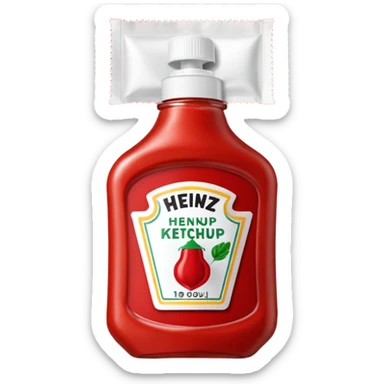 One Heinz Ketchup Sachets 10ml sticker