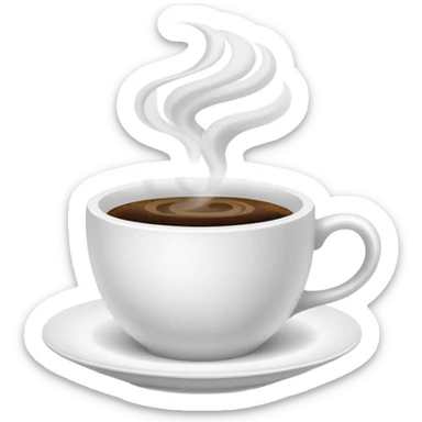 coffee cup with steam sticker