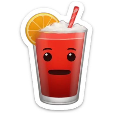 vaso de fiesta rojo con cara de marreado sticker