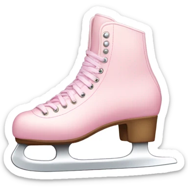 pastel pink ice skates sticker