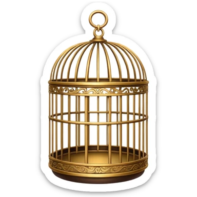 A round bird cage emoji sticker