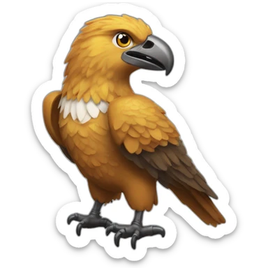 Una águila con antigas y pistola sticker