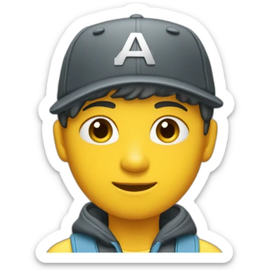 Un adolescent avec une coupe casquette chatun sticker