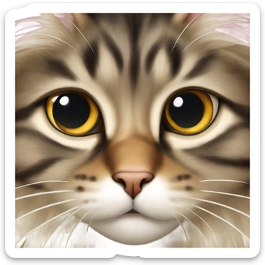 Maine Coon with slanted eyes sticker