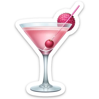 lychee cocktail sticker