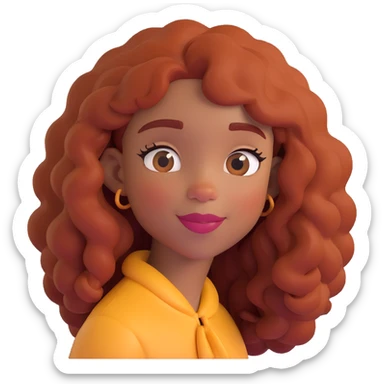 SZA as a 3D Disney/Pixar-style character, digital illustration, cartoon-style portrait, expressive and vibrant, detailed facial features, warm lighting, soft shading, friendly and lively expression sticker