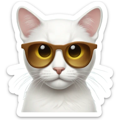 Cat with sunglasses sticker