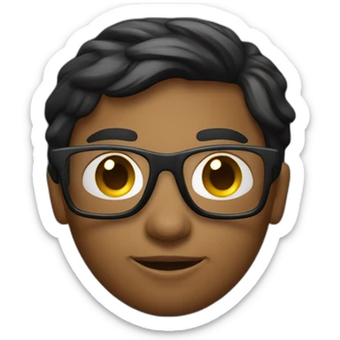 Un garçon noir à das lunettes de ski sticker