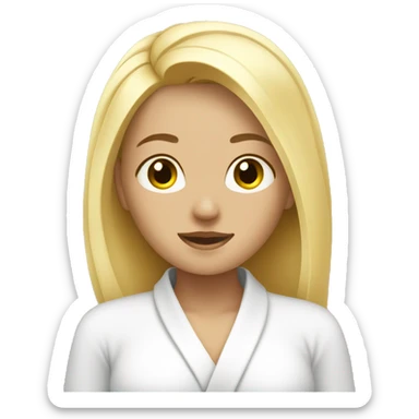 blond girl relaxing in spa  sticker
