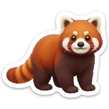 Red panda bear sticker