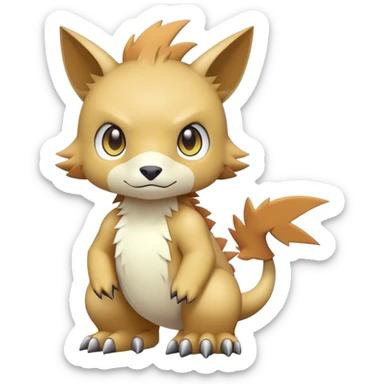 cute kawaii cool edgy Digimon-Fakemon-animal full body sticker