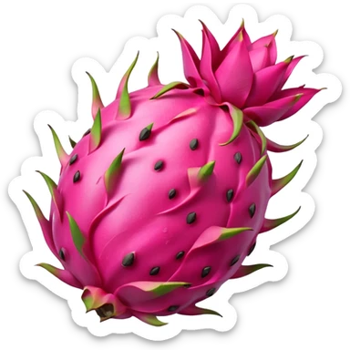 Dragon fruit emoji not spiny outside of dragonfruit  sticker