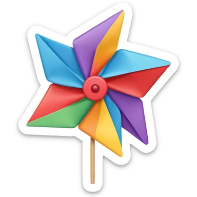 4-point pinwheel sticker