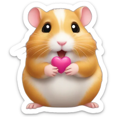 Hamster-kiss-love sticker