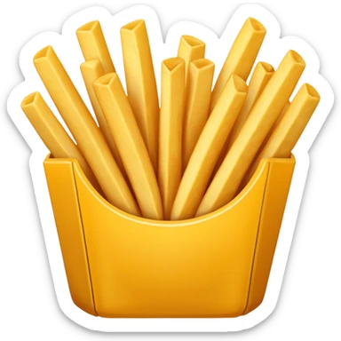 Porzione di patatine media (senza faccina) in giallo sticker