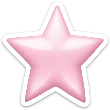 pale pink star sparkle sticker