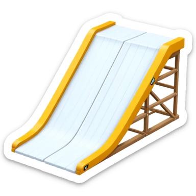 snow jump ramp on top view sticker