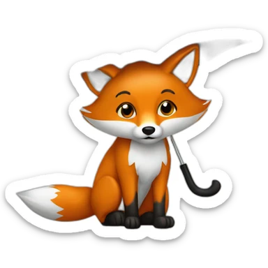 fox-ambrella sticker