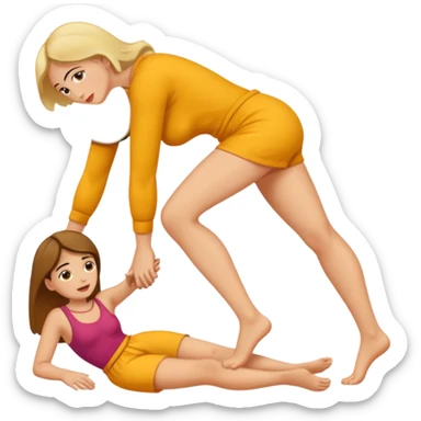 Une femme qui mange les pieds d’un homme sticker