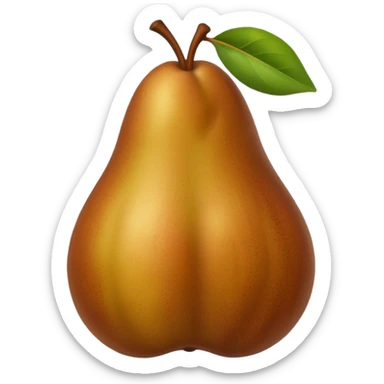 pear brown sticker
