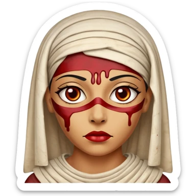 halloween mummy egyptian blood stains funny  sticker