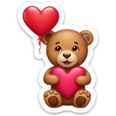 Valentine teddy  sticker
