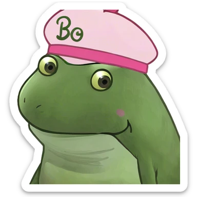 Period pink letters sticker