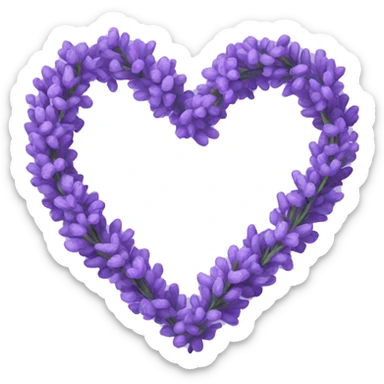 lavender heart sticker