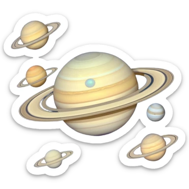 Saturn with 274 moons sticker