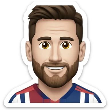 Leo Messi besando a cristiano ronaldo sticker