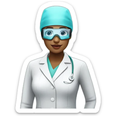 Surgeon-with-virtual-reality-display-operating-on-woman sticker