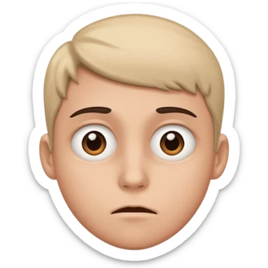 person looking grossed out and looking to the side with their eyes sticker