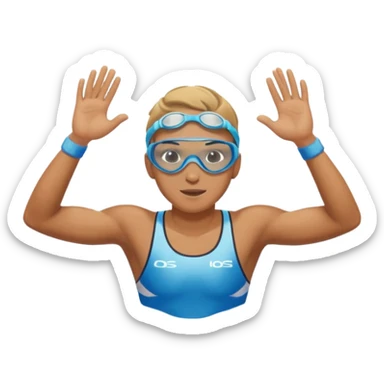 swimming athlete sticker