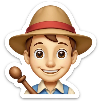 Pinocchio Disney style sticker