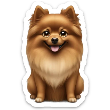 Dog brown small German spitz sticker
