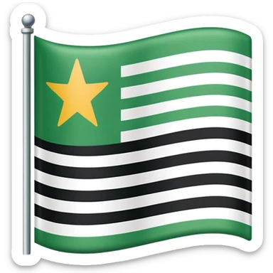 I want a flag as a emoji its made by three colours white green and black sticker