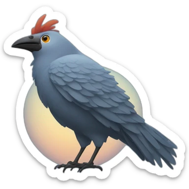 Giant woman bird sticker