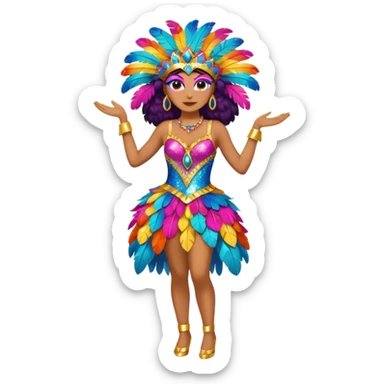 carnival costume,colorfull dress sticker