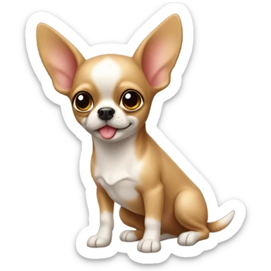 Chiwawa toy a pelo lungo che fa l’occhiolino sticker