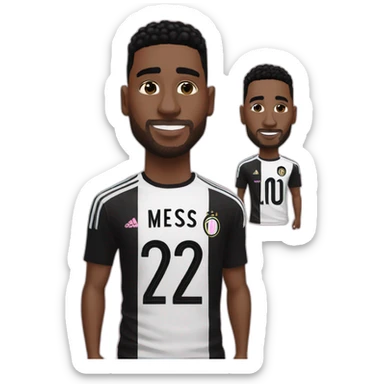 Messi with Inter miami t-shirt  sticker