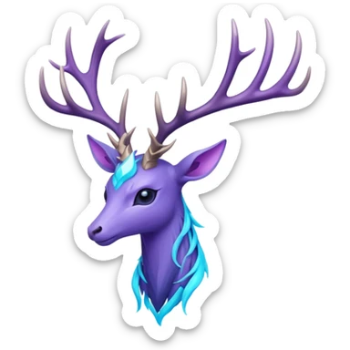 Pokemon legendary cian and purple  xerneas sticker