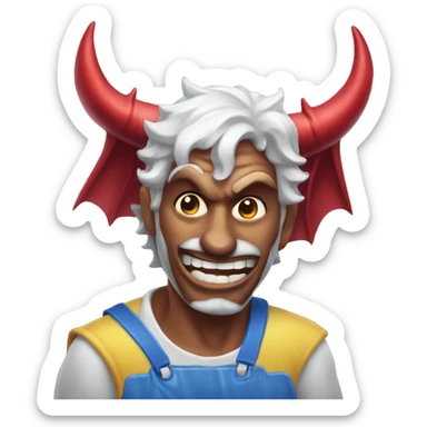 Car wash devil emoji sticker