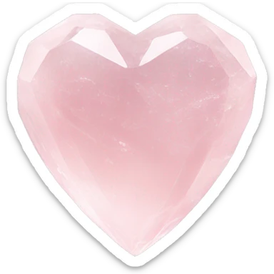 heart rose quartz crystal sticker