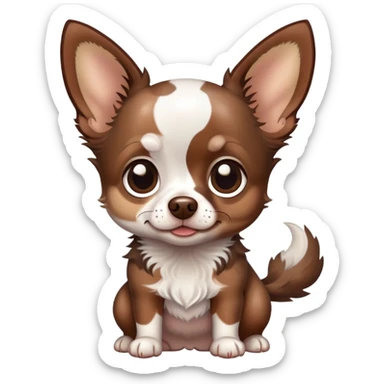 brown chocolate merle Chihuahua  sticker