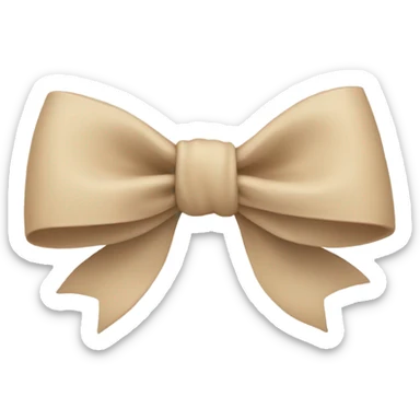 a beige minimalist bow sticker