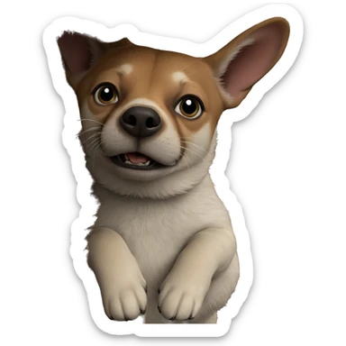 realistic indoor animal portrait sticker