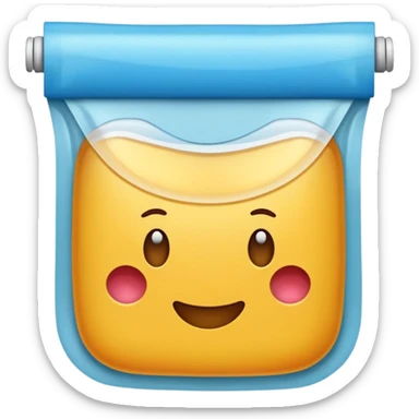 Ostomiebeutel Emoji ohne Gesicht, nur der Beutel sticker