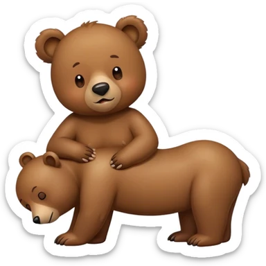 Massage on a bear sticker